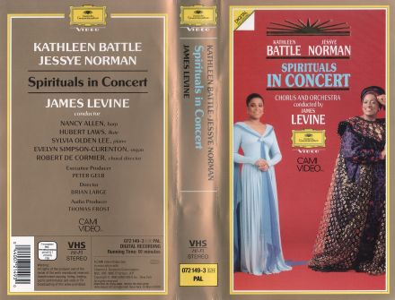 Battle Norman Spirituals in Concert James Levine VHS Cover