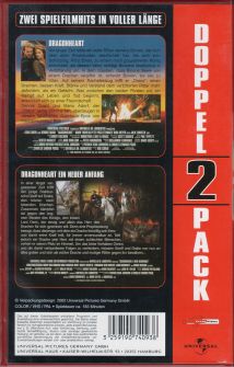 Dragonheart Dragonheart Ein neuer Anfang VHS Rückseite