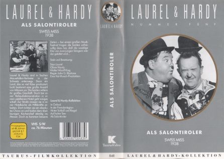 Laurel Hardy 5 Als Salontiroler VHS Cover