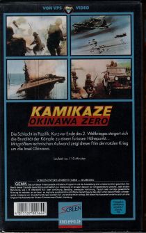 Kamikaze Okinawa Zero VHS Cover 2