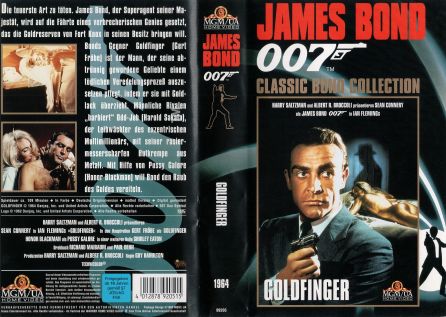James Bond 007 Goldfinger VHS Cover