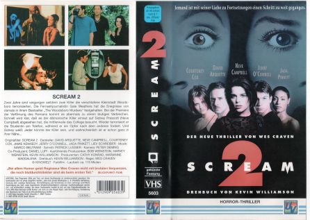 Scream 2 VHS Cover