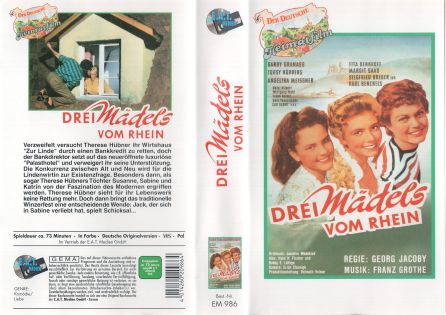 Drei Mädels vom Rhein VHS Cover