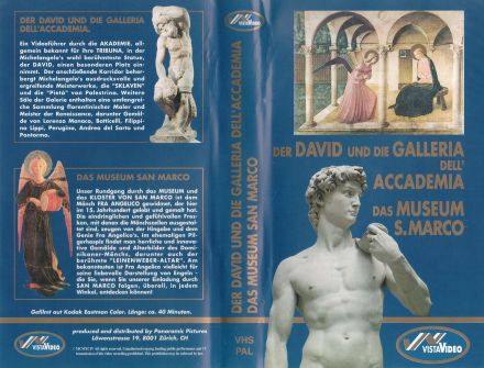 David Galleria Accademia VHS Cover