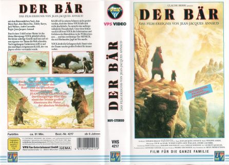 Der Bär VHS Cover