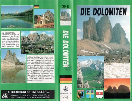 Die Dolomiten Trento Belluno Bolzano VHS Cover