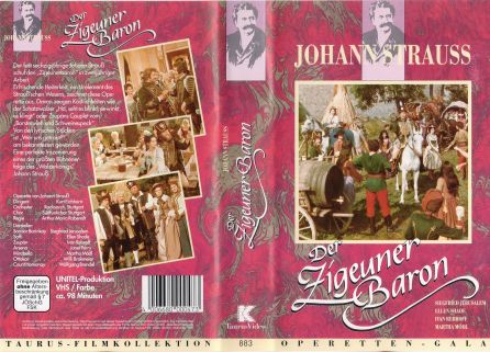 Johann Strauss Der Zigeunerbaron (1975) VHS Cover