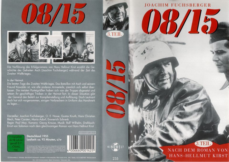08/15 3. Teil VHS Cover