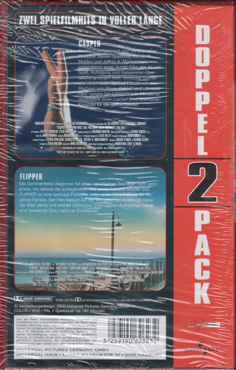Caspar Flipper VHS Rückseite