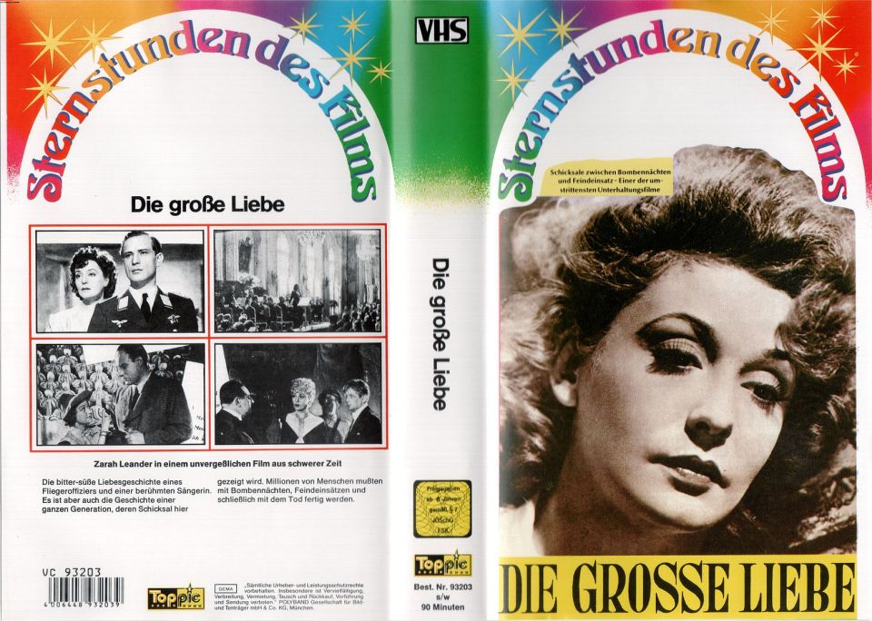 Die grosse Liebe VHS Cover