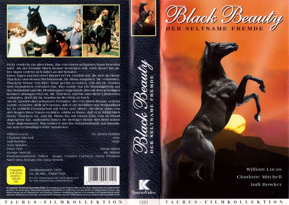 Black Beauty: Der seltsame Fremde VHS Cover