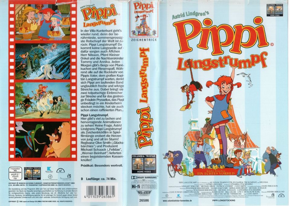 Pippi Langstrumpf VHS Cover