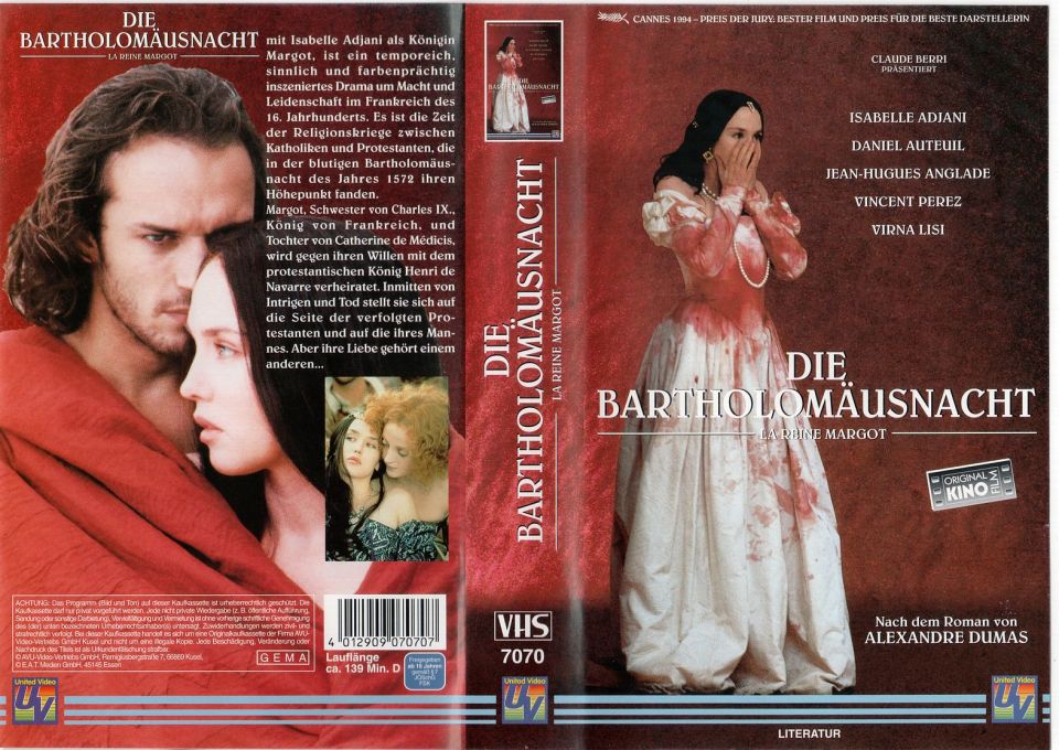 Die Bartholomäusnacht VHS Cover