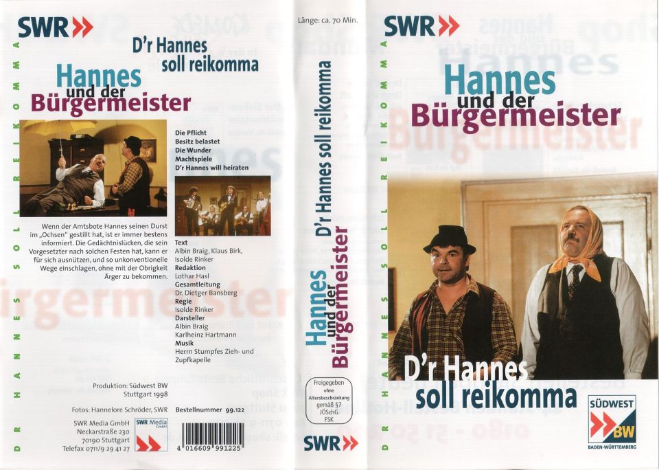 Hannes und der Bürgermeister D r Hannes soll reikomma VHS Cover