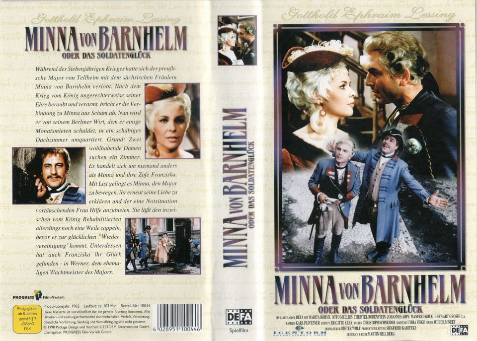 Minna von Barnhelm oder das Soldatenglück VHS Cover