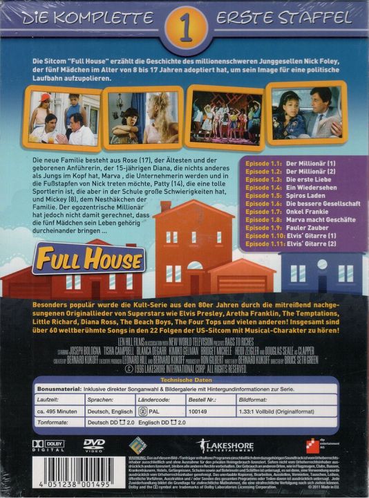 Full House (Rags to Riches) - Staffel 1 [DVD Film]