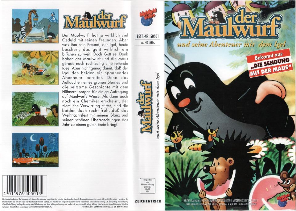 Der Maulwurf und seine Abenteuer mit dem Igel VHS Cover