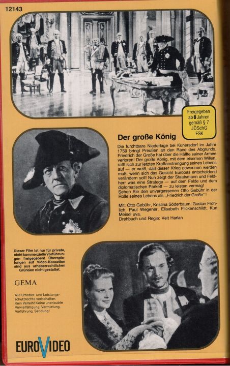 Der große König VHS Cover 2