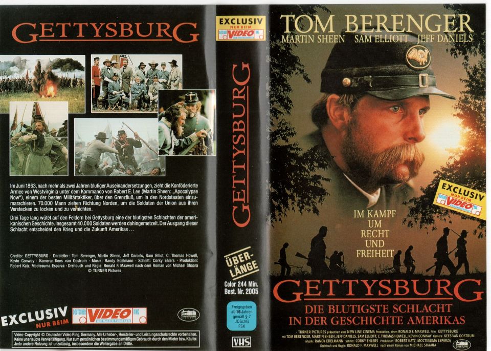 Gettysburg VHS Cover