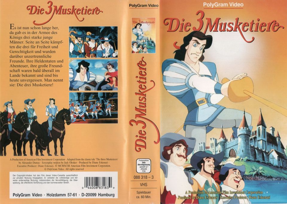 Die 3 Musketiere VHS Cover