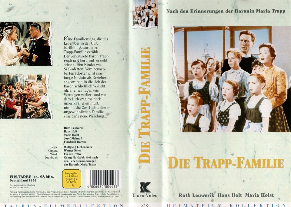 Die Trapp-Familie VHS Cover