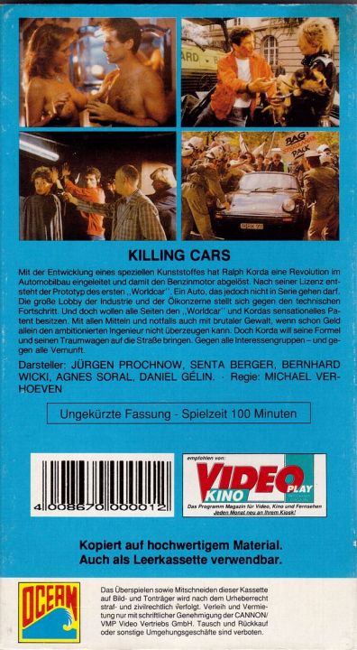 Killing Cars VHS
