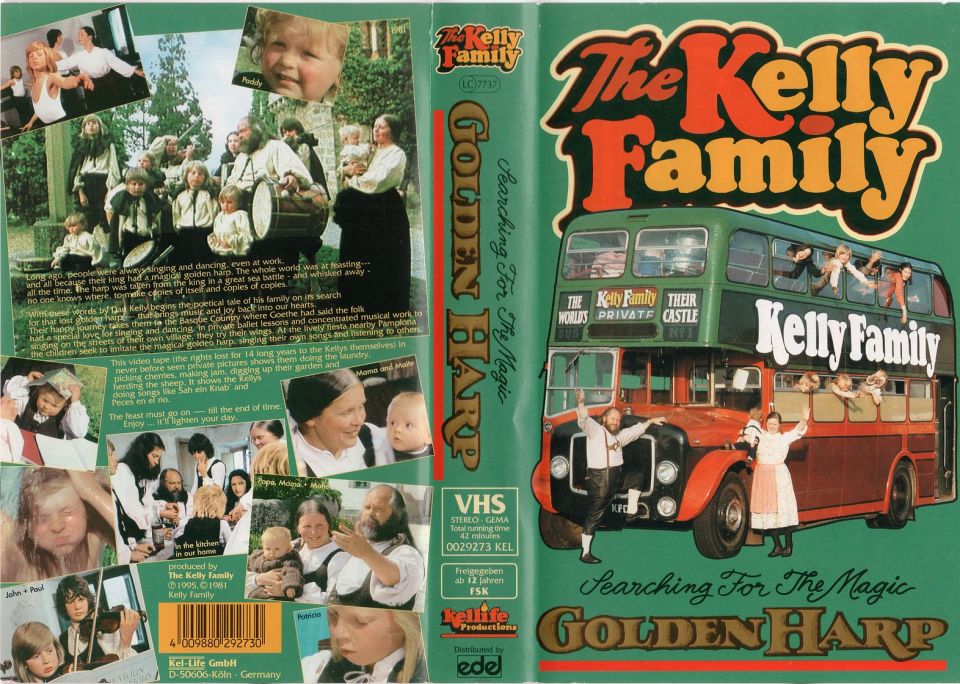 The Kelly Family Searching For The Magic Golden Harp VHS Cover