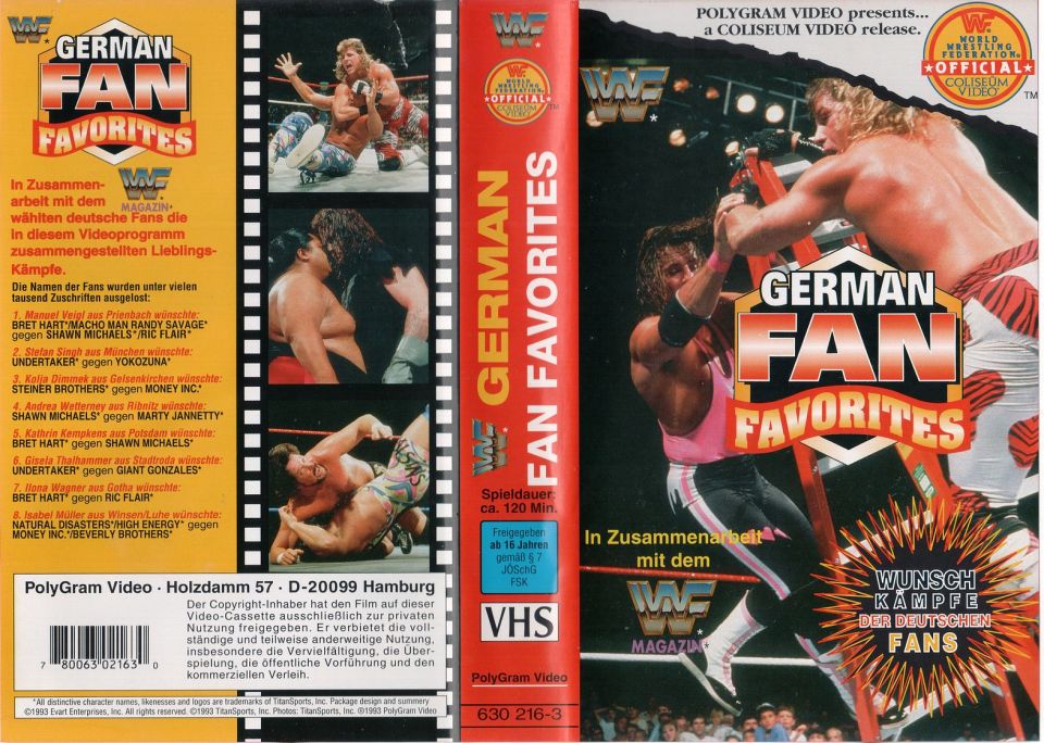 WWF German Fan Favorites VHS Cover